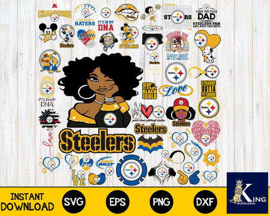 Pittsburgh Steelers Bundle svg, Pittsburgh Steelers Nfl svg, Bundle sport Digital Cut Files svg eps dxf png file, for Cricut, Silhouette, digital, file cut