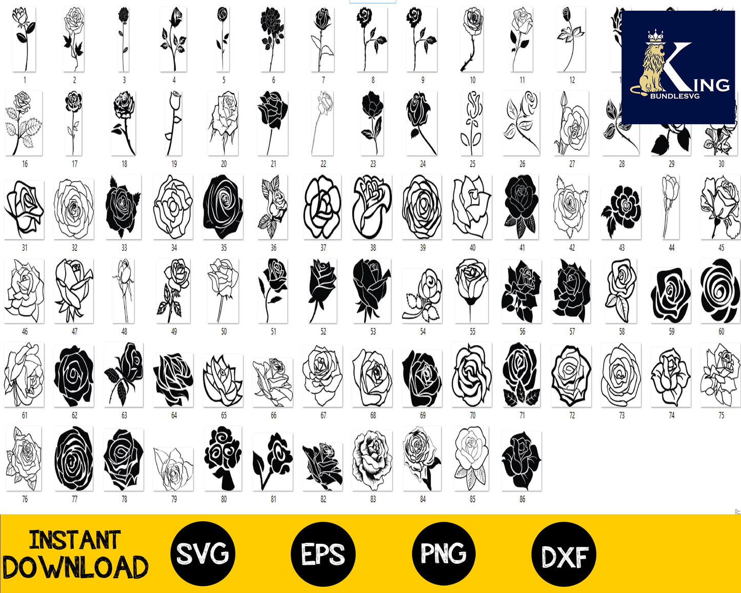 ROSE SVG Bundle, ROSES Svg Bundle, Rose Clipart Bundle, Rose Svg cut files for Cricut, Flowers Svg for Cricut, Silhouette, digital, file cut