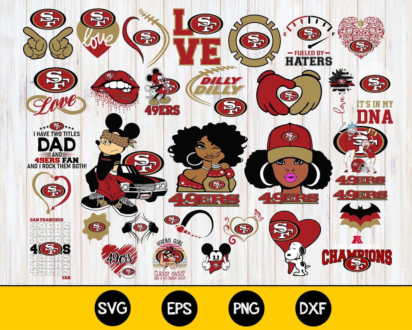 San Francisco 49ers 2 Bundle svg,San Francisco 49ers 2 Nfl svg, Bundle sport Digital Cut Files svg eps dxf png file, for Cricut, Silhouette, digital, file cut