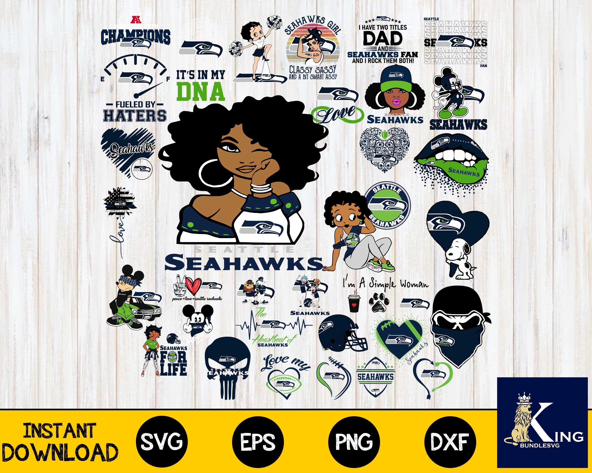 Seattle Seahawks Circle Logo 3 svg, nfl svg, eps, dxf, png