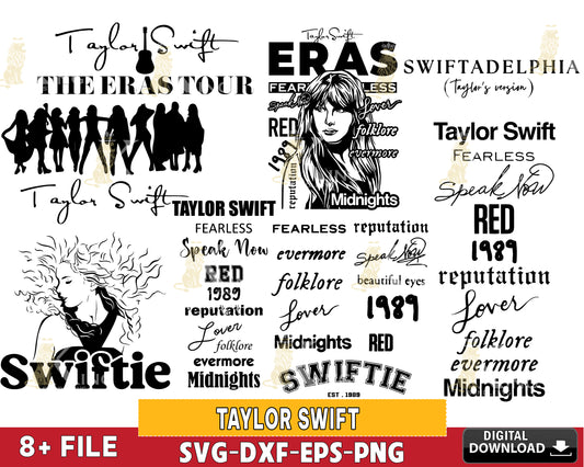 Taylor Swift SVG, Midnights Album, Swiftie Merch Gift, Swifties SVG DXF EPS PNG, Taylor Swift Inspired Svg, Swiftie Svg, Swift Midnight svg, cricut, for Cricut, Silhouette, digital, file cut