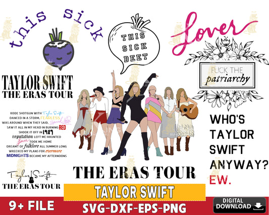 Taylor Swift svg, Swiftie The Eras Tour SVG , Eras Tour SVG DXF EPS PNG, Taylor Swift Inspired Svg, Swiftie Svg, Swift Midnight svg, cricut, for Cricut, Silhouette, digital, file cut