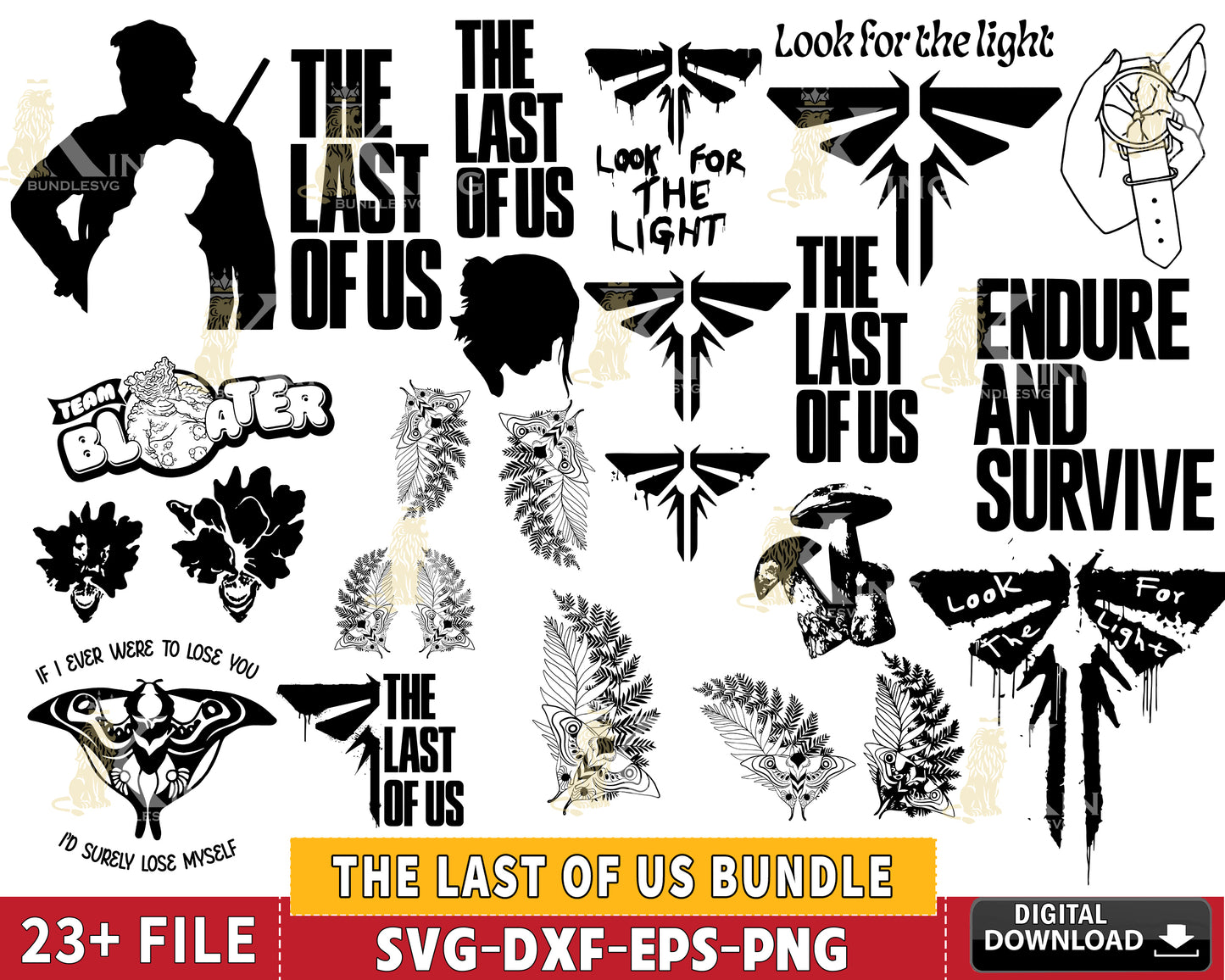 20+ file The last of us bundle svg, The last of us SVG DXF EPS PNG ,game for Cricut, Silhouette, digital, file cut
