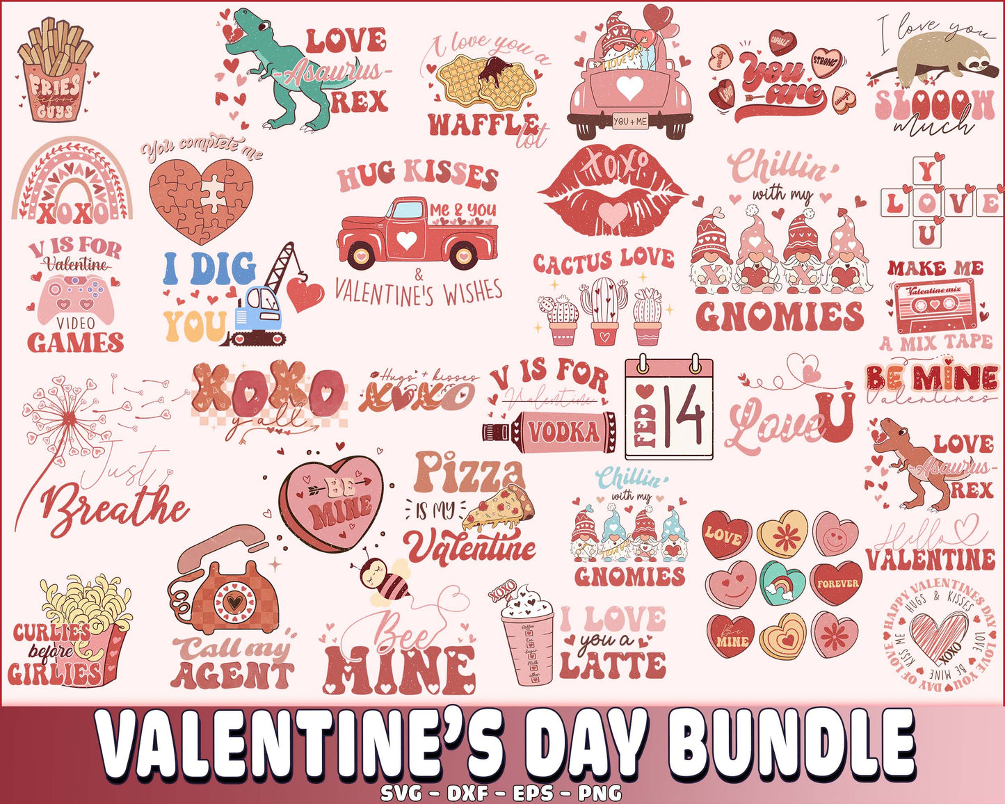 Retro Valentines Day SVG ,Messy, t-rex , Car , Love, Teeddy Valentine's day SVG DXF EPS PNG , Valentines Day Sublimation bundle, Valentine Day love sublimation ,Valentine day SVG bundle, cricut , file cut Silhouette, Digital download , Instant Download