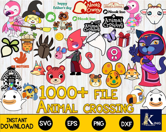 bundle Animal crossing Svg,1000+ file bundle Animal crossing svg eps png, for Cricut, Silhouette, digital, file cut