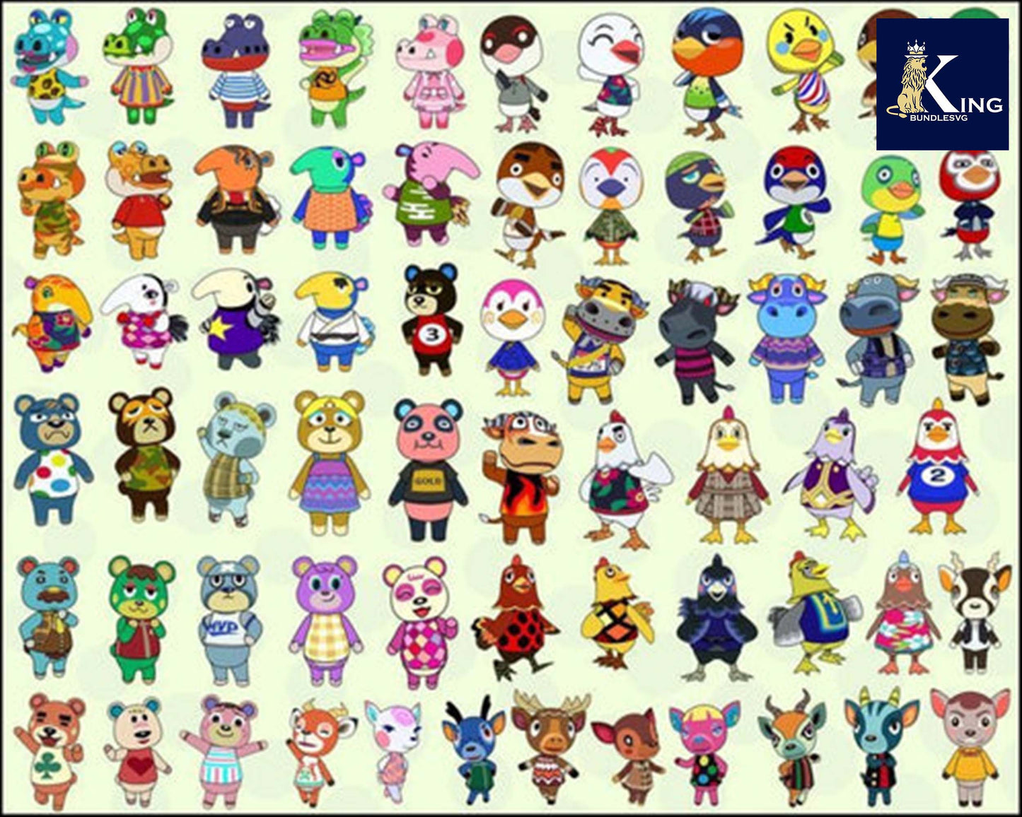 bundle Animal crossing Svg,1000+ file bundle Animal crossing svg eps png, for Cricut, Silhouette, digital, file cut