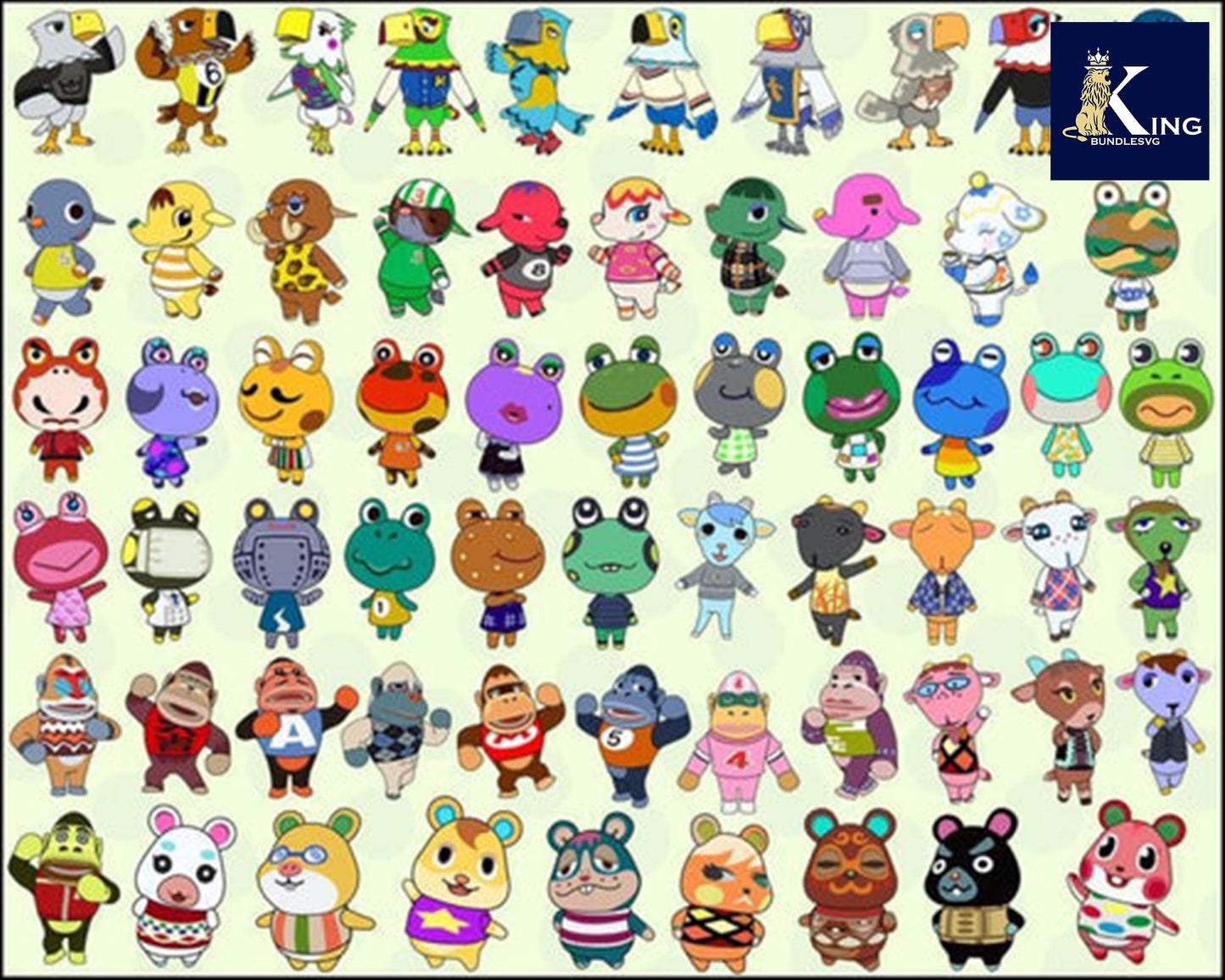 bundle Animal crossing Svg,1000+ file bundle Animal crossing svg eps png, for Cricut, Silhouette, digital, file cut