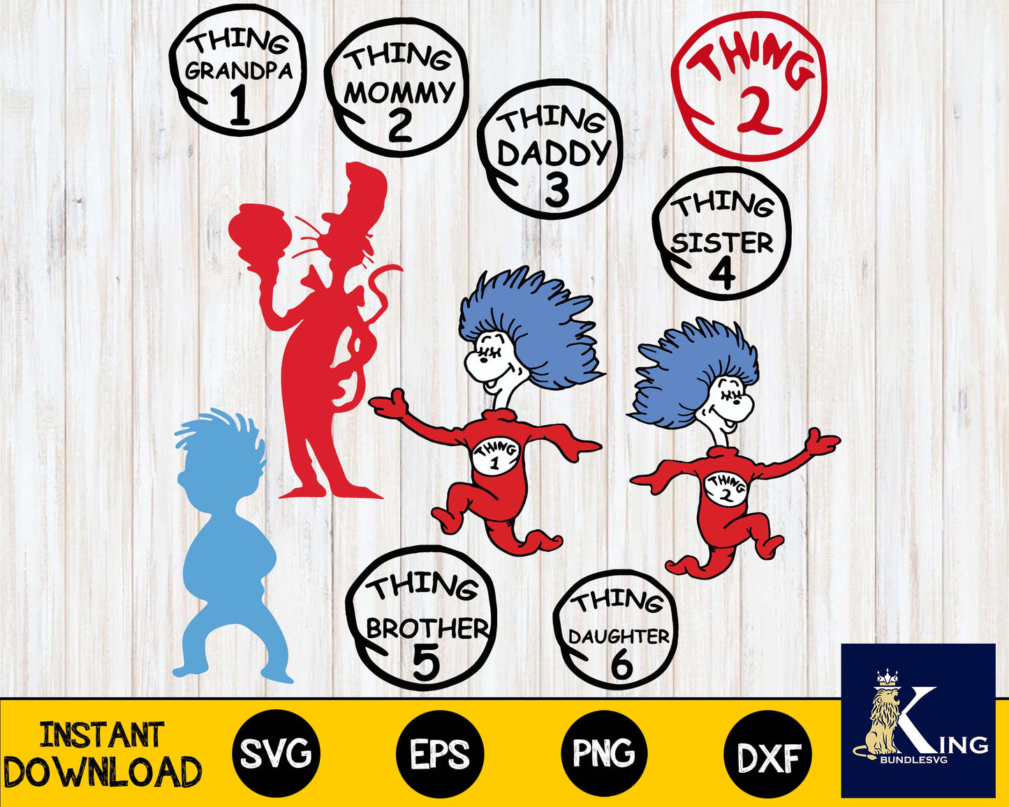bundleThing 1, thing 2, thing daughter, thing sister, , thing brother, thing mommy svg,mega bundle dr seuss svg,bundle dr seuss for Cricut, Silhouette, digital, file cut