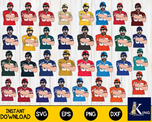 bad bunny nfl bundle svg, 32 team NFL  SVG, Mega Bundle bad bunny nfl svg eps png, for Cricut, Silhouette, digital, file cut