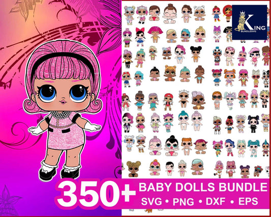 Baby dolls svg ,lol dolls Bundle  svg eps png,350+ file lol dolls for Cricut, Silhouette, digital, file cut