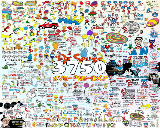 Dr Seuss Bundle svg,3750+ files Dr Seuss svg eps png, for Cricut, Silhouette, digital, file cut