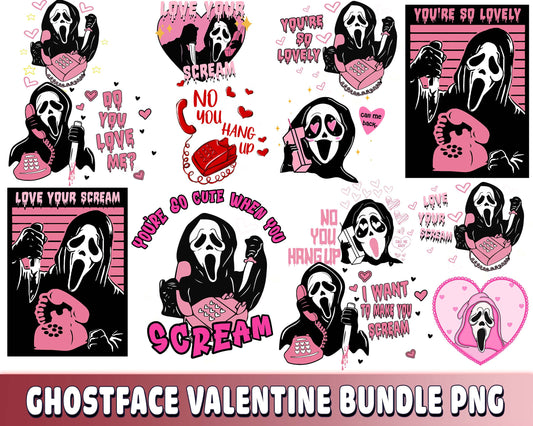 Ghostface valentine PNG , Ghostface valentine bundle PNG , Valentines Day Sublimation , Digital download , Instant Download