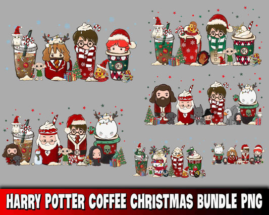 harry potter coffee christmas bundle PNG , harry potter coffee christmas PNG , for Cricut, Silhouette, digital download, file cut