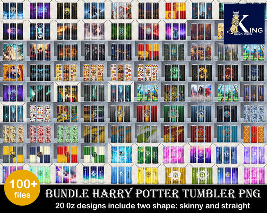 100+ file tumbler harry potter Bundle PNG High Quality, Designs 20 oz sublimation, Bundle Design Template for Sublimation