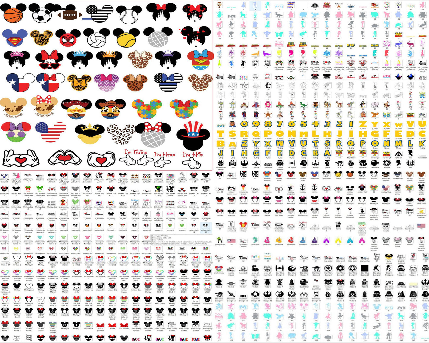 Disney Bundle svg, 100,000+ files Disney Svg dxf eps png, for Cricut, Silhouette, digital, file cut
