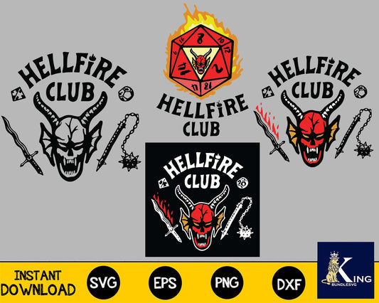 Hellfire Club svg,Mega Bundle Stranger Things svg eps png,bundle Stranger Things for Cricut, Silhouette, digital, file cut