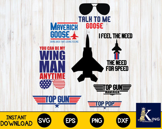 Top Gun SVG Bundle, Need For Speed, Talk To Me Goose, Maverick SVG,Top Gun movie svg, ,Top Gun Bundle SVG,Mega Bundle Top Gun svg , for Cricut, Silhouette, digital, file cut