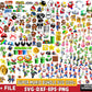 1200+ file Super mario bundle svg eps png dxf , for Cricut, Silhouette, digital, file cut