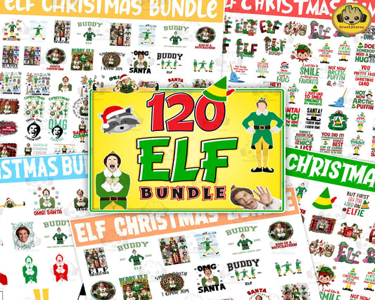 120+ Funny ELF Png Bundle, OMG Santa I Know Him Svg Bundle, Christmas Movie Character Png Bundle, Silhouette, digital , Instant Download