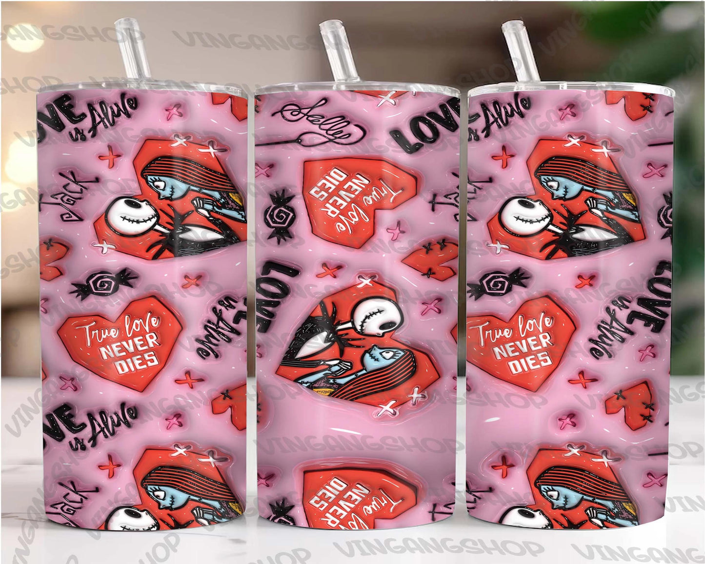 3D Cartoon Valentine Tumbler Design PNG Bundle, Cartoon Couple Valentine Tumbler Wraps PNG, Digital download , Instant Download