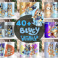 40+ Bluey Dog Tumbler Wrap Bundle, 20oz Skinny Tumbler Wrap, Silhouette, Digital Download , Instant Download