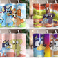 40+ Bluey Dog Tumbler Wrap Bundle, 20oz Skinny Tumbler Wrap, Silhouette, Digital Download , Instant Download