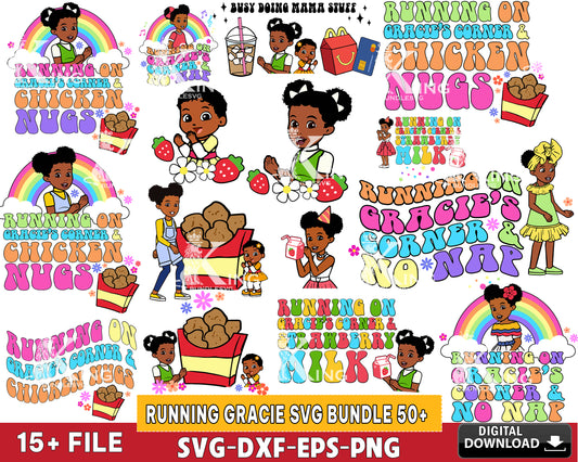 Running gracie Bundle svg, 50+file Running gracie bundle svg eps png dxf , for Cricut, Silhouette, digital, file cut