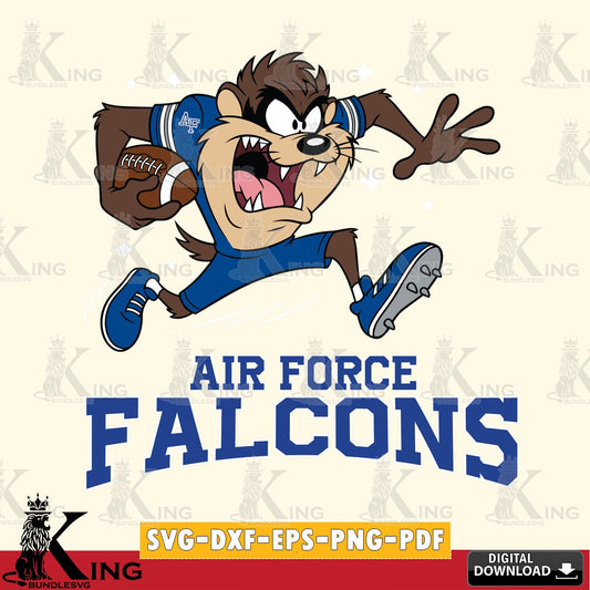 Air Force Falcons Angry Taz Football SVG file, Cut file  , Digital Download , Instant Download, Taz svg, NCAA svg