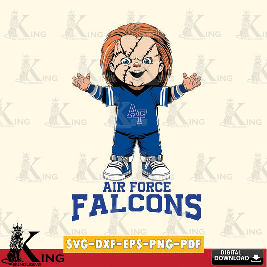 Beautiful illustration of Air Force Falcons Chucky Football, crafting file for iron-on transfer and vinyl decals