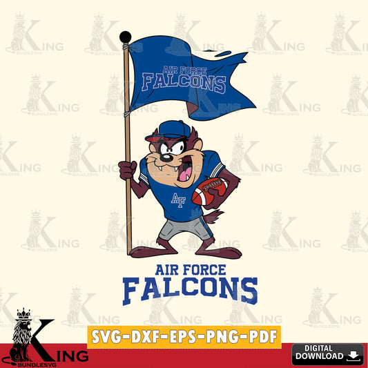 Air Force Falcons Football Taz Flag Art SVG file, Cut file  , Digital Download , Instant Download, Taz svg, NCAA svg