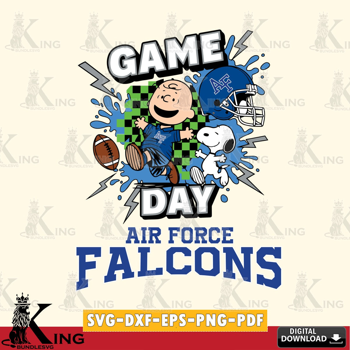 Air Force Falcons Game Day Peanuts SVG, Cricut, Cut file  , Digital Download , Instant Download, Peanuts svg, NCAA svg, Football svg, Sport svg