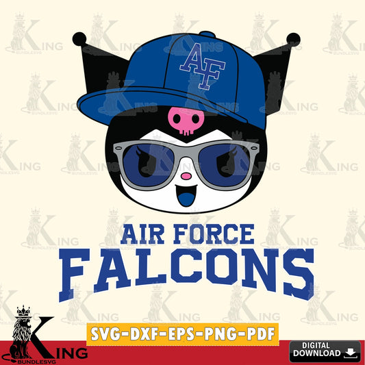 Air Force Falcons Kuromi Football Cool SVG file, Cricut, Cut file  , Digital Download , Instant Download, Sanrio svg, Clipart