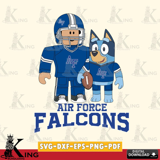 Air Force Falcons Roblox & Bluey Football SVG file , NCAA Cricut,  File cut , Digital Download , PDF File