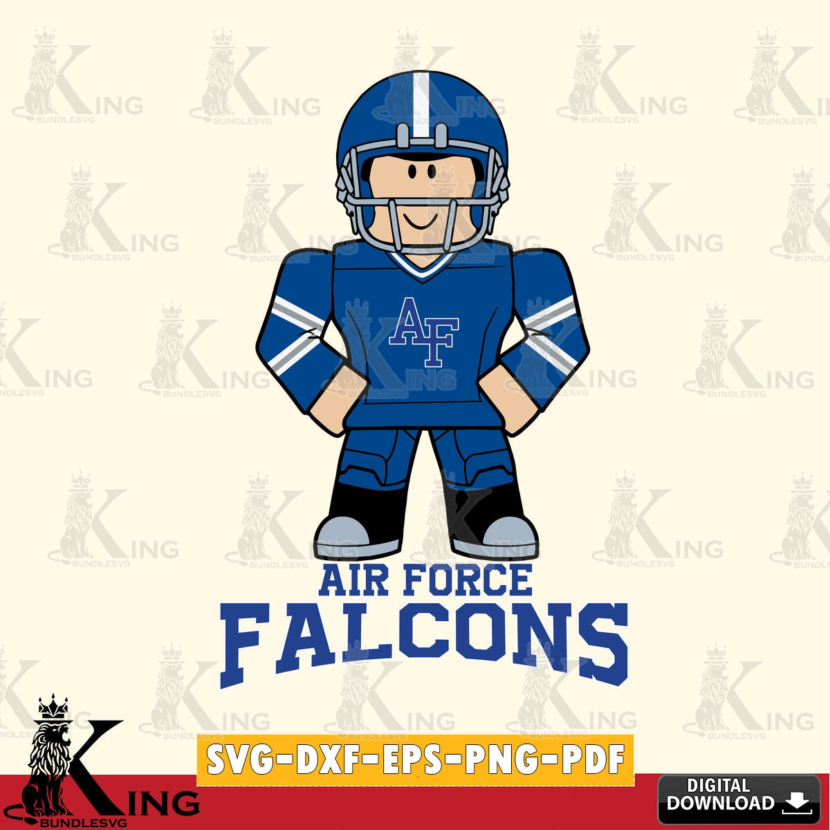Air Force Falcons Roblox Cool Football SVG file , NCAA Cricut,  File cut , Digital Download , PDF File