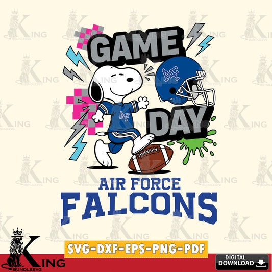 Air Force Falcons Snoopy Game day SVG, Cricut, Cut file  , Digital Download , Instant Download, Peanuts svg, NCAA svg, Football svg, Sport svg