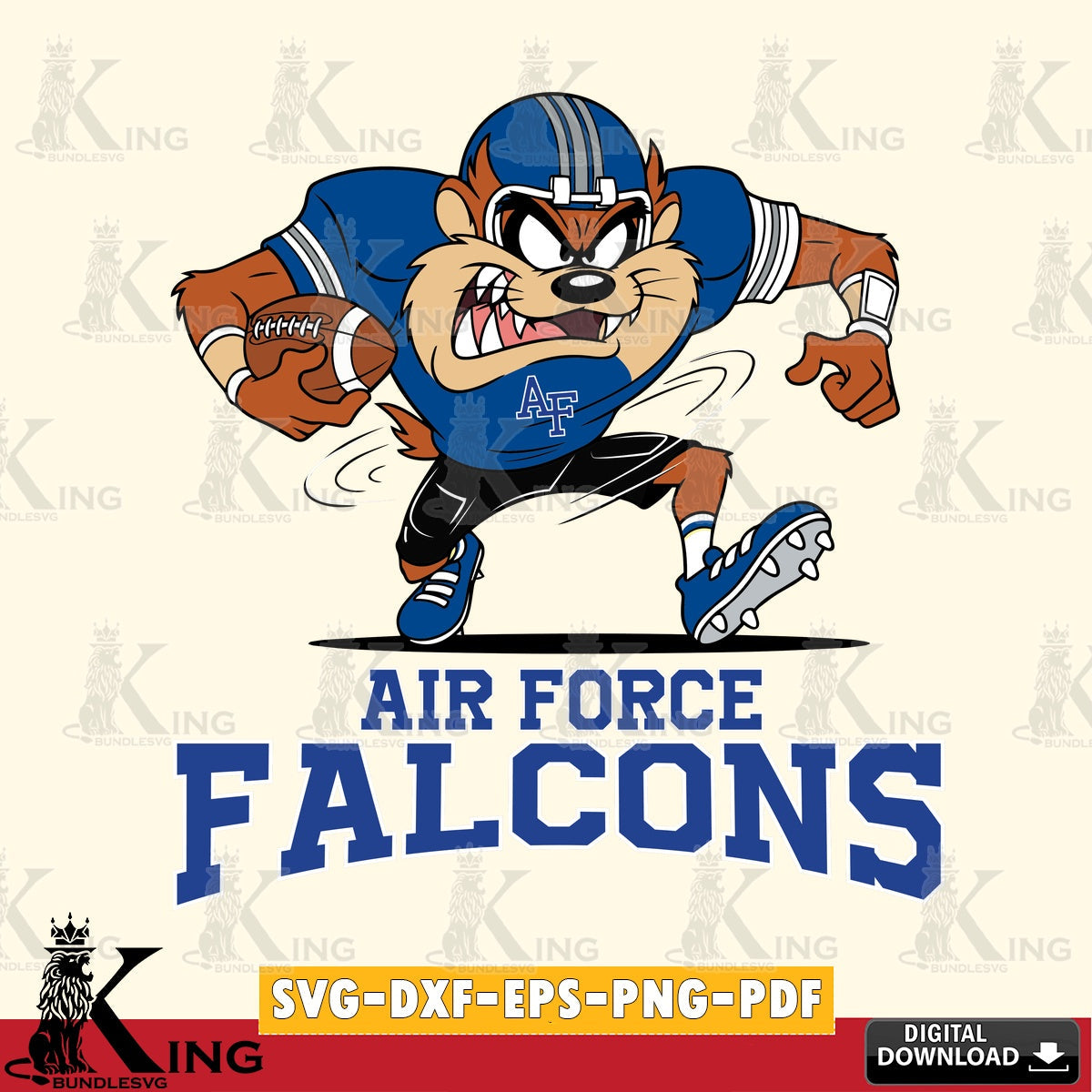 Air Force Falcons Taz Football Helmet SVG file, Cut file  , Digital Download , Instant Download, Taz svg, NCAA svg
