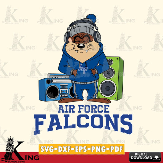 Air Force Falcons Taz Hip Hop SVG file, Cut file  , Digital Download , Instant Download, Taz svg, NCAA svg
