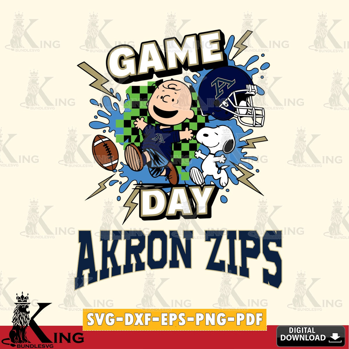 Akron Zips Game Day Peanuts SVG, Cricut, Cut file  , Digital Download , Instant Download, Peanuts svg, NCAA svg, Football svg, Sport svg
