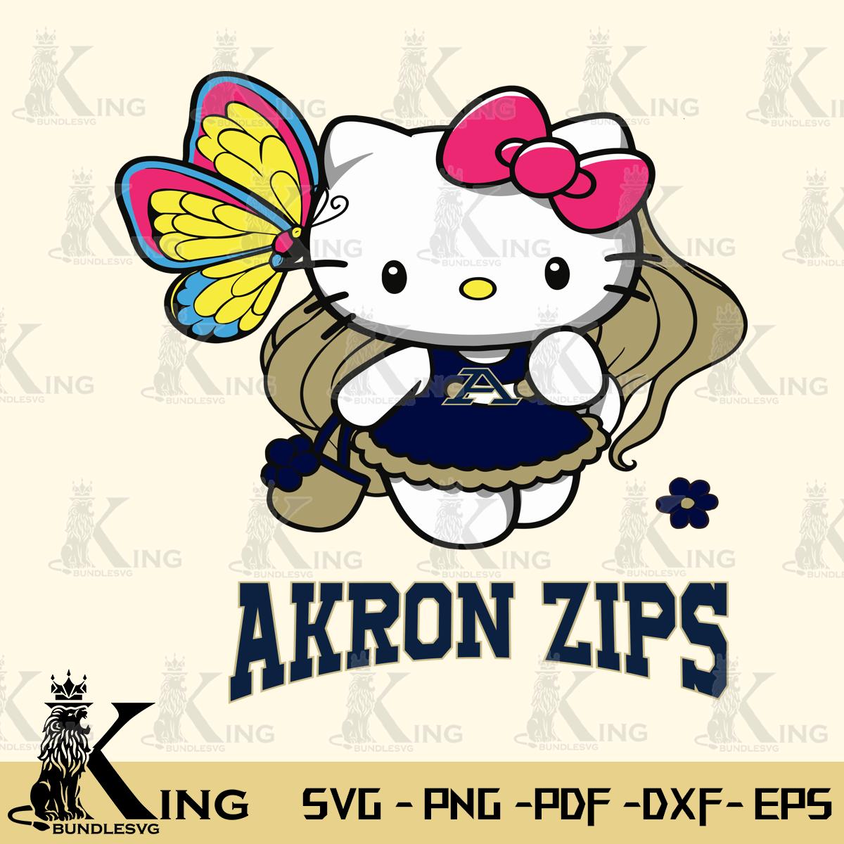 Akron Zips Kitty Cartoon Svg Eps Dxf Png File, Digital Download