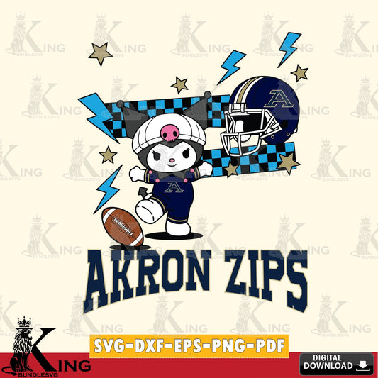 Akron Zips Kuromi Game Day SVG file, Cricut, Cut file  , Digital Download , Instant Download, Sanrio svg, Clipart