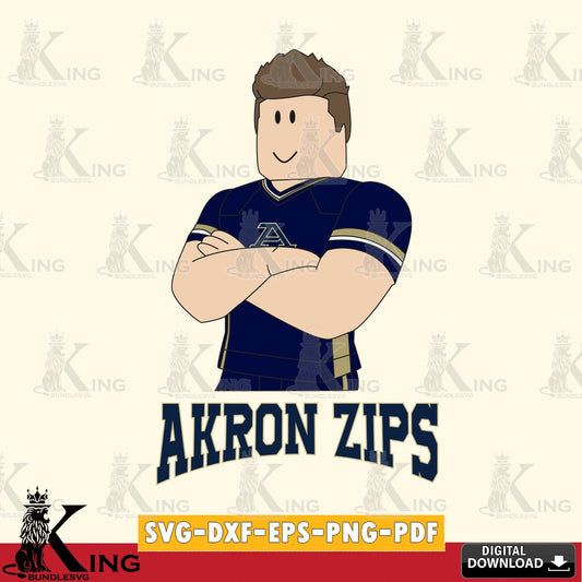 Akron Zips Roblox Football SVG file , NCAA Cricut,  File cut , Digital Download , PDF File