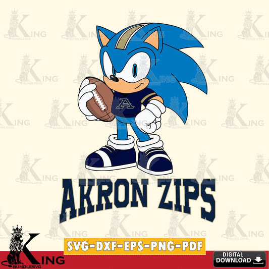 Akron Zips Sonic Game Day Ready SVG file, Vector , Digital Download , PDF File , Instant Download