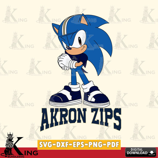 Akron Zips Sonic cute Football SVG file, Vector , Digital Download , PDF File , Instant Download