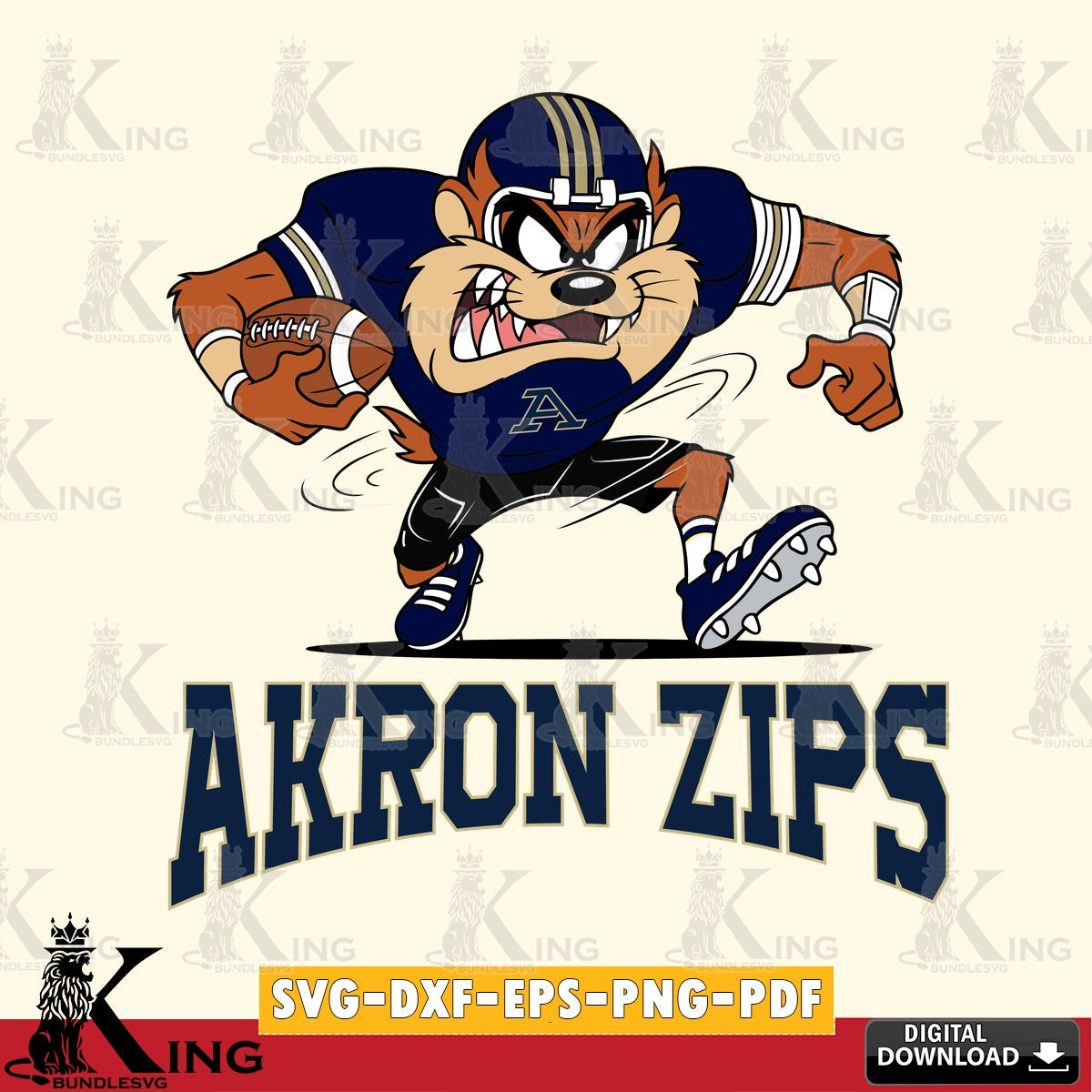 Akron Zips Taz Football Helmet SVG file, Cut file  , Digital Download , Instant Download, Taz svg, NCAA svg