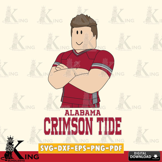 Alabama Crimson Tide Roblox Football SVG file , NCAA Cricut,  File cut , Digital Download , PDF File