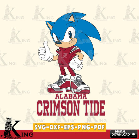 Alabama Crimson Tide Sonic Like Football SVG file, Vector , Digital Download , PDF File , Instant Download