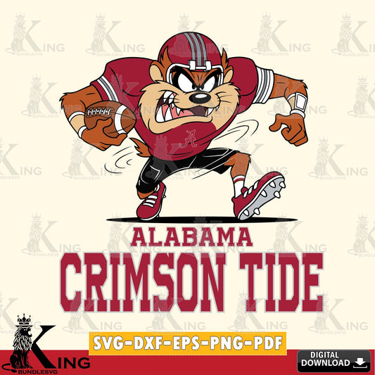 Alabama Crimson Tide Taz Football Helmet SVG file, Cut file  , Digital Download , Instant Download, Taz svg, NCAA svg