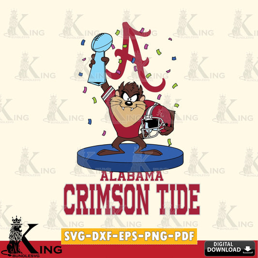 Alabama Crimson Tide Taz Trophy Podium SVG file, Cut file  , Digital Download , Instant Download, Taz svg, NCAA svg