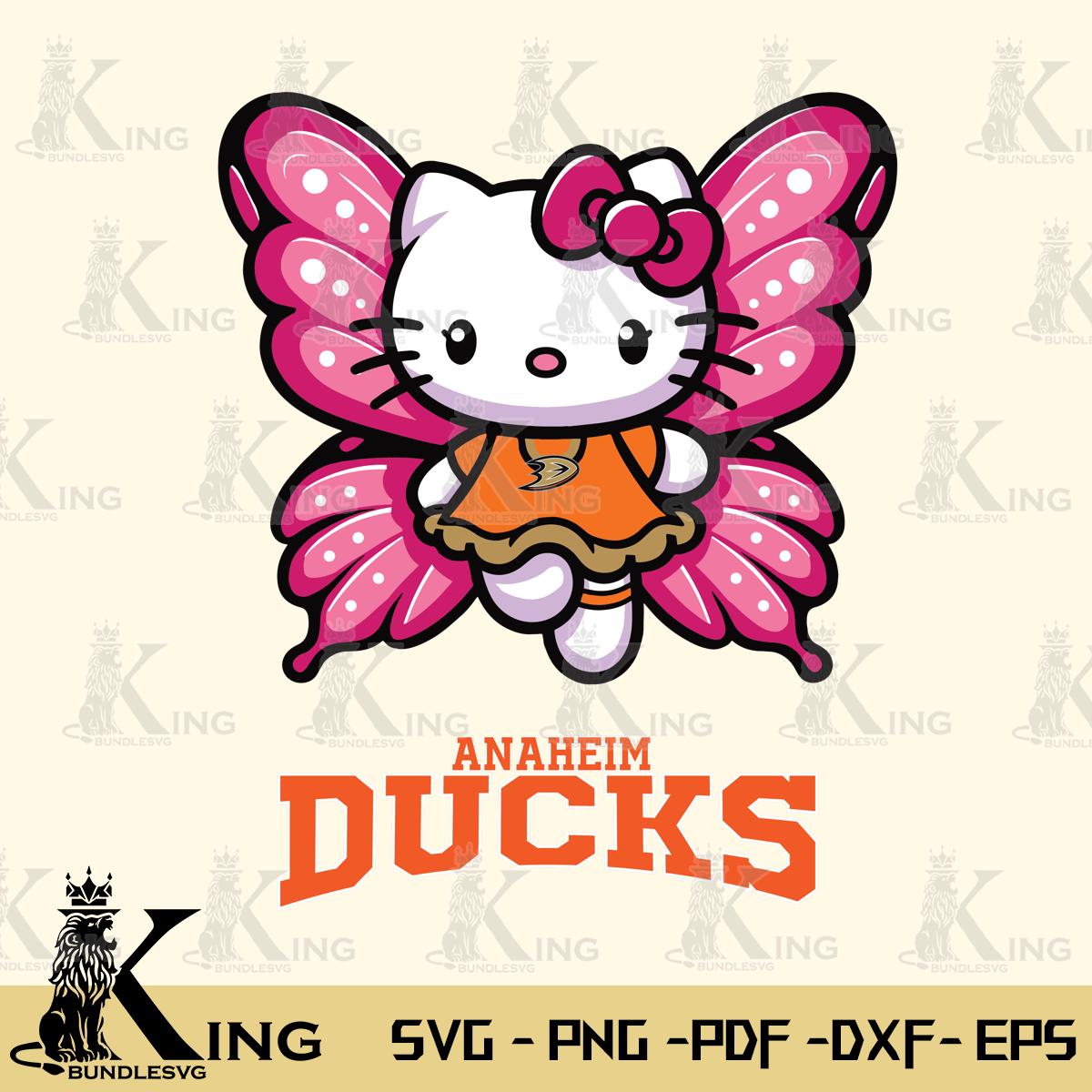 Anaheim Ducks Hello Kitty Dreamscape Svg Eps Dxf Png File, Digital Download