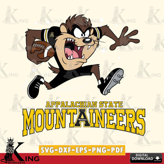 Appalachian State Mountaineers Angry Taz Football SVG file, Cut file  , Digital Download , Instant Download, Taz svg, NCAA svg